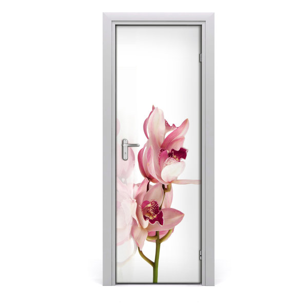 Ebern Designs Rosa Orchidee T R Aufkleber Wayfair De